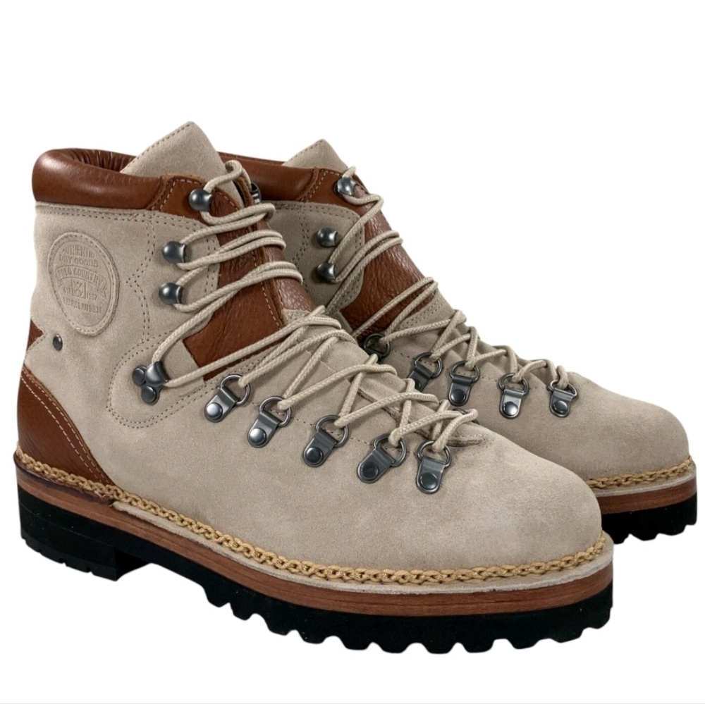 Men's Beige and Brown Hiking Boots